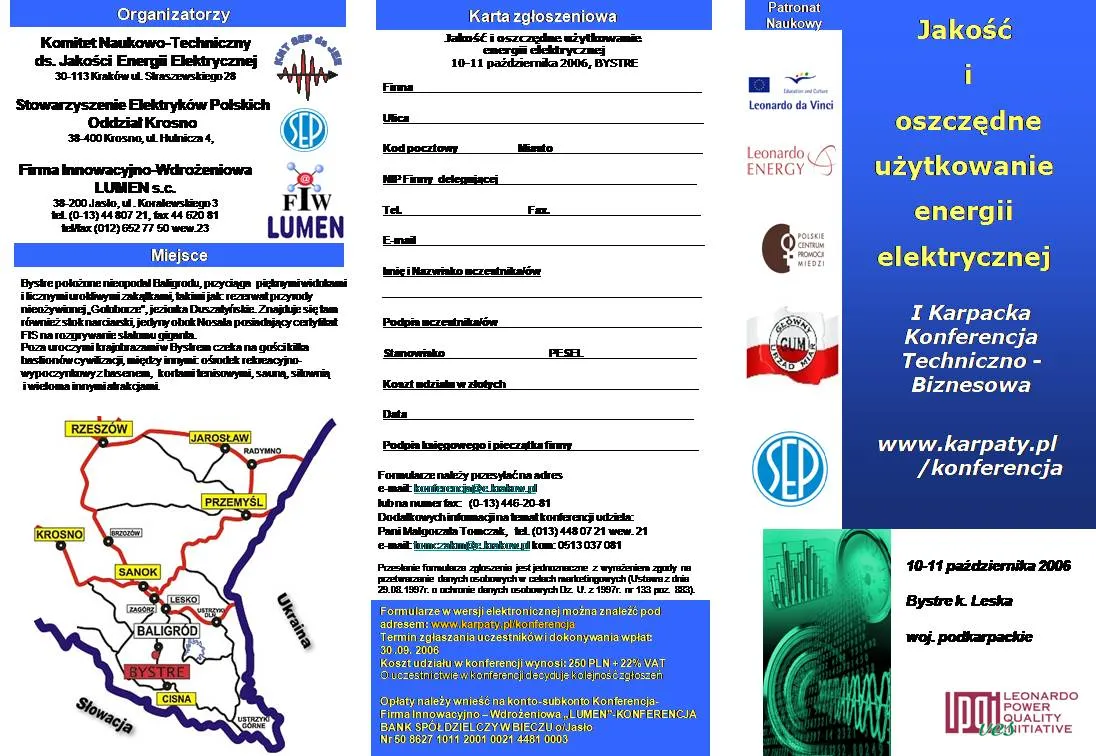 Slajd 1: program konferencji w Bystrem